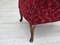 Poltrone vintage in cotone e lana rossa, Danimarca, anni '50, Immagine 13