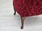Sillones daneses vintage de tela roja de algodón y lana, años 50. Juego de 2, Imagen 13