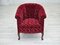 Dänische Vintage Sessel aus Rotem Baumwoll- & Wollstoff, 1950er, 2er Set 15