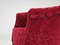 Poltrone vintage in cotone e lana rossa, Danimarca, anni '50, set di 2, Immagine 14