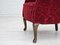 Poltrone vintage in cotone e lana rossa, Danimarca, anni '50, Immagine 16