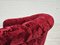 Poltrone vintage in cotone e lana rossa, Danimarca, anni '50, set di 2, Immagine 9