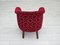 Poltrone vintage in cotone e lana rossa, Danimarca, anni '50, Immagine 10