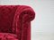 Poltrone vintage in cotone e lana rossa, Danimarca, anni '50, Immagine 6