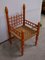 Sedia in legno dipinto e corde intrecciate, XX secolo, India, Immagine 1