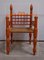 20th Century Painted Wooden Chair and Braided Strings, India 20