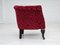 Dänische Vintage Sessel aus Rotem Baumwoll- & Wollstoff, 1950er, 2er Set 11