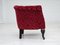 Poltrone vintage in cotone e lana rossa, Danimarca, anni '50, Immagine 11
