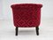Poltrone vintage in cotone e lana rossa, Danimarca, anni '50, Immagine 9