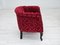 Fauteuils Vintage en Tissu de Coton et Laine Rouge, Danemark, 1950s, Set de 2 10