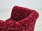 Poltrone vintage in cotone e lana rossa, Danimarca, anni '50, Immagine 14