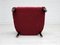 Poltrone vintage in cotone e lana rossa, Danimarca, anni '50, Immagine 19