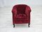 Vintage Danish Chair in Red Cotton and Wool Fabric, 1950s, Image 3