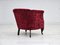 Chaise Vintage en Tissu de Coton et Laine Rouge, Danemark, 1950s 9