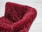 Vintage Danish Chair in Red Cotton and Wool Fabric, 1950s, Image 14