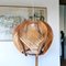 Mid-Century Portuguese Rustic Wood & Straw Farmhouse Hanging Lamp, 1960s 1
