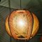 Mid-Century Portuguese Rustic Wood & Straw Farmhouse Hanging Lamp, 1960s, Image 4