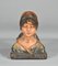 Antique French Bust of Young Girl in Plaster, 1910s 1