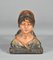 Antique French Bust of Young Girl in Plaster, 1910s, Image 1