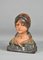 Antike französische Büste eines jungen Mädchens aus Gips, 1910er 3