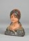 Antique French Bust of Young Girl in Plaster, 1910s 3