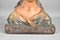 Antique French Bust of Young Girl in Plaster, 1910s, Image 10