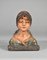 Antique French Bust of Young Girl in Plaster, 1910s 7