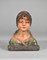 Antique French Bust of Young Girl in Plaster, 1910s, Image 7