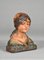 Antique French Bust of Young Girl in Plaster, 1910s 2