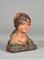 Antique French Bust of Young Girl in Plaster, 1910s, Image 2