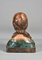 Antique French Bust of Young Girl in Plaster, 1910s, Image 11