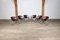 Tubular Chrome and Saddle Leather Dining Chairs from Metaform, 1969, Set of 6 1