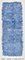 Tappeto Kilim Runner fatto a mano in lana blu, 1963, Immagine 1