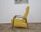Gelber Sessel mit klappbarer Fußstütze, 1960er 10