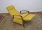 Sillón amarillo con reposapiés plegable, años 60, Imagen 12