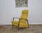 Yellow Lounge Chair with Foldable Footrest, 1960s 2