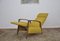 Gelber Sessel mit klappbarer Fußstütze, 1960er 3