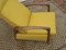 Sillón amarillo con reposapiés plegable, años 60, Imagen 13