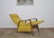 Yellow Lounge Chair with Foldable Footrest, 1960s, Image 6