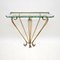 Vintage Italian Brass and Glass Console Table attributed to Pier Luigi Colli, 1970s 1