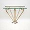 Vintage Italian Brass and Glass Console Table attributed to Pier Luigi Colli, 1970s, Image 1