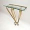 Vintage Italian Brass and Glass Console Table attributed to Pier Luigi Colli, 1970s 4