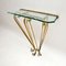 Vintage Italian Brass and Glass Console Table attributed to Pier Luigi Colli, 1970s, Image 4