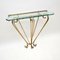 Vintage Italian Brass and Glass Console Table attributed to Pier Luigi Colli, 1970s 2