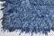 Alfombra de camino Tulu Kilim de lana azul, años 60, Imagen 15