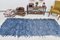 Alfombra de camino Tulu Kilim de lana azul, años 60, Imagen 5