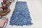 Tulu Kilim Runner Rug in Blue Wool, 1960s 2