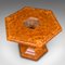 Vintage English Hexagonal Coffee Table in Burr Walnut, 1930s, Image 9