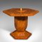 Vintage English Hexagonal Coffee Table in Burr Walnut, 1930s 3