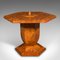 Vintage English Hexagonal Coffee Table in Burr Walnut, 1930s, Image 5